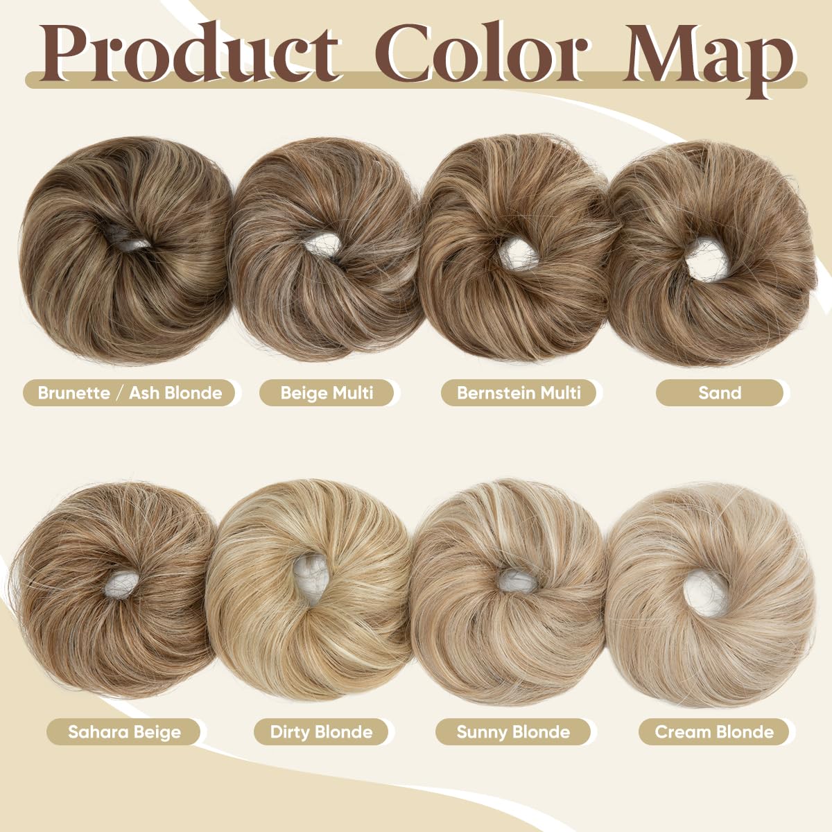 CJL HAIR 2Pcs rizos pequeños updo rubio ceniza: look limpio y moderno.