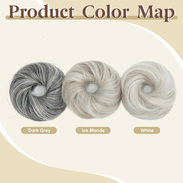 CJL HAIR accesorio updo mini rizado blanco, ideal para looks rápidos.