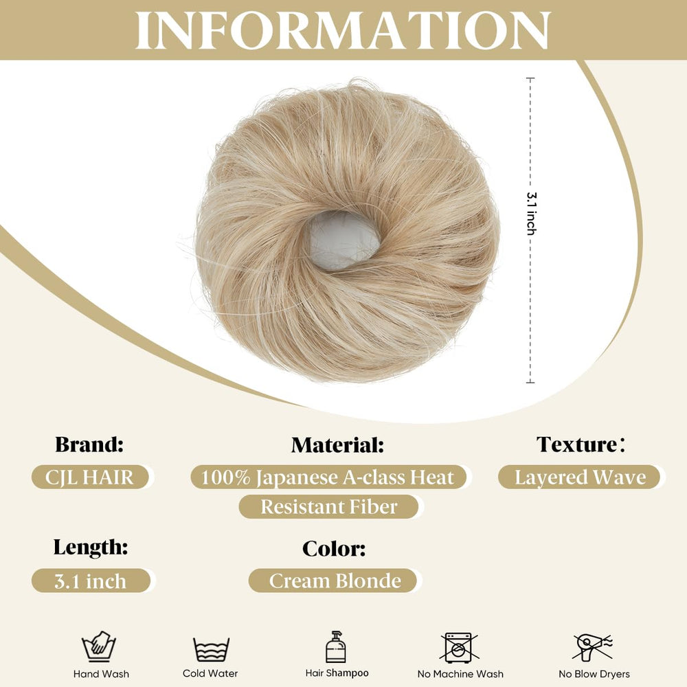 CJL HAIR: moño alto con orejas de gato para estilo divertido y cómodo.
