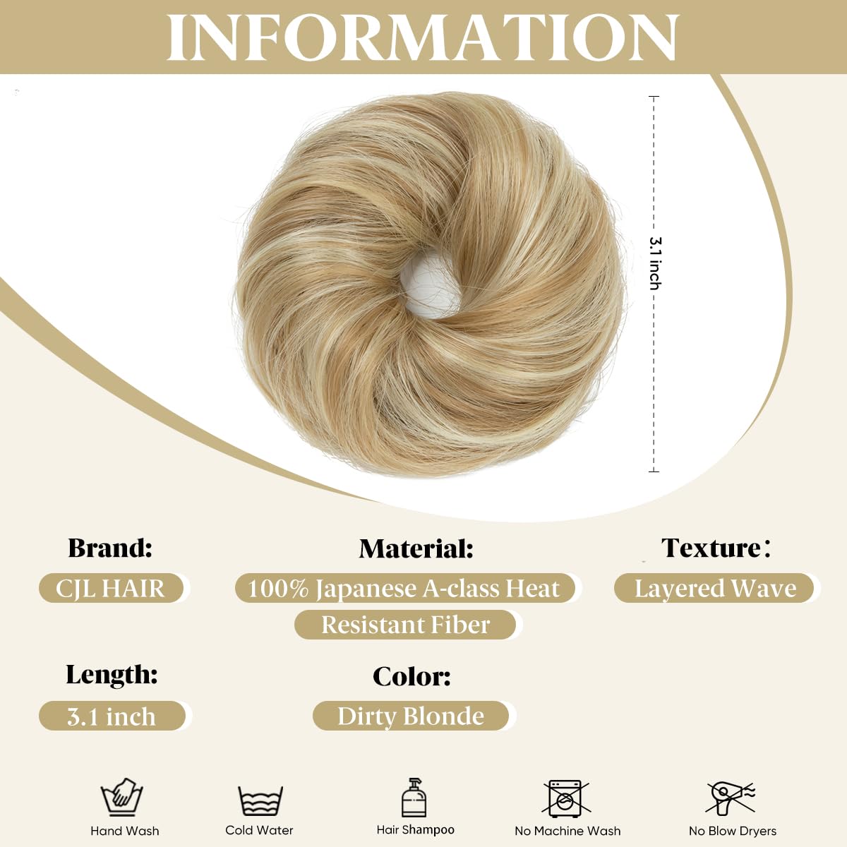 CJL HAIR orejas de gato y moño: opción divertida para peinados versátiles.