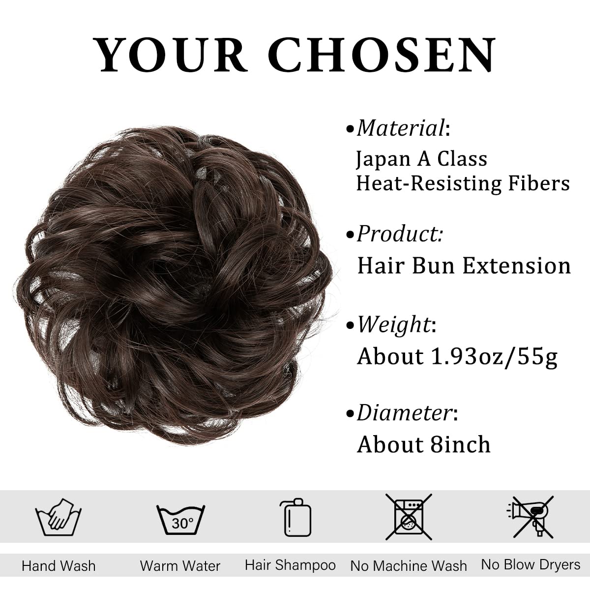 CJL HAIR pieza para bun con ajuste y fijación fácil.