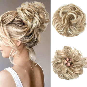 Pieza CJL HAIR para bun grande ondulado, añade volumen y movimiento al peinado.