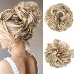 Pieza CJL HAIR para bun grande ondulado, añade volumen y movimiento al peinado.