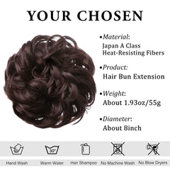 CJL HAIR rizos ondulados sintéticos con volumen para efecto natural.