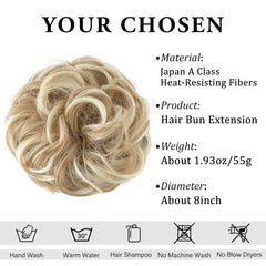 CJL HAIR sujecion elastico ajustable para fijar el bun con comodidad.