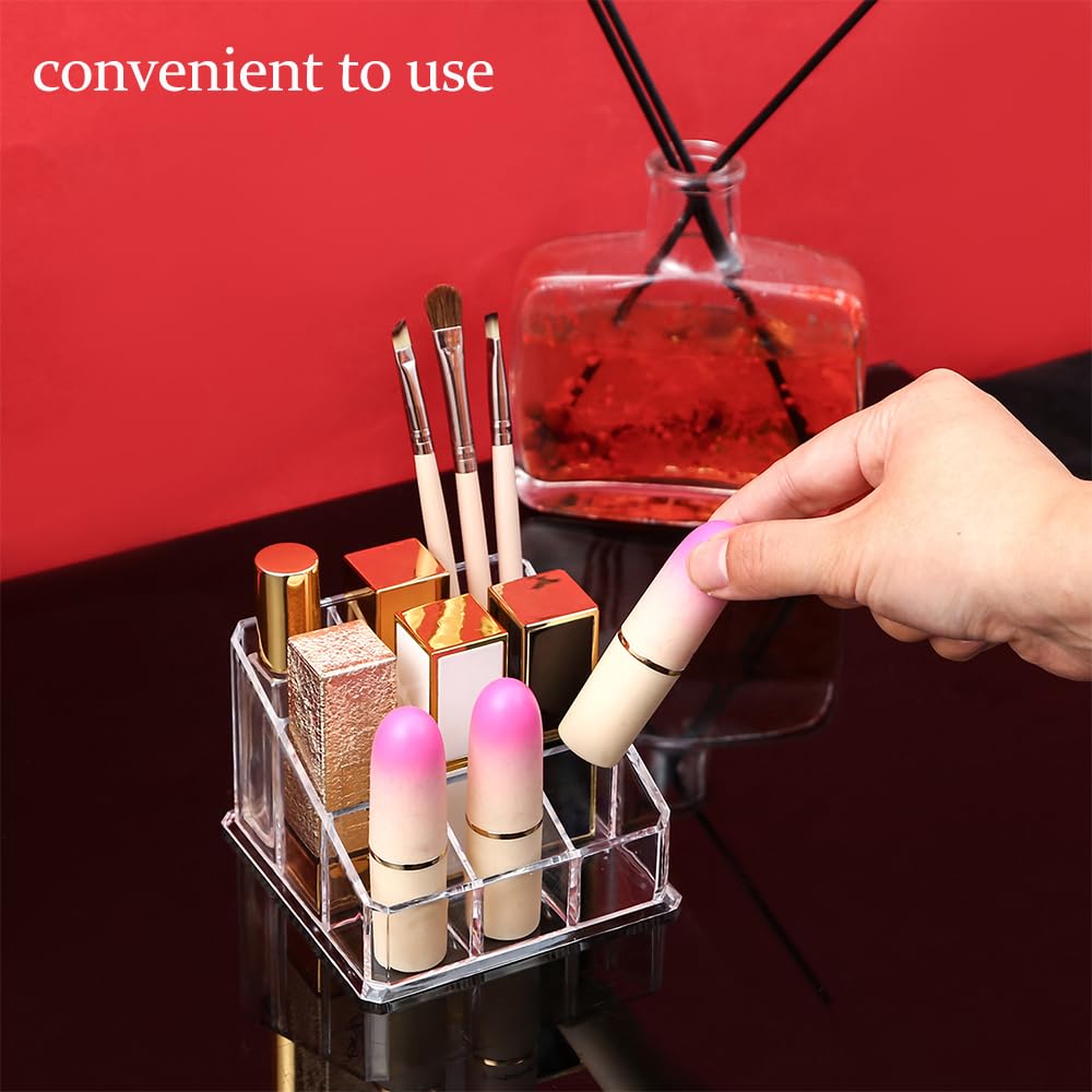 Organizador de labiales Ckoytals en uso, ideal para mostrar colores en el tocador.