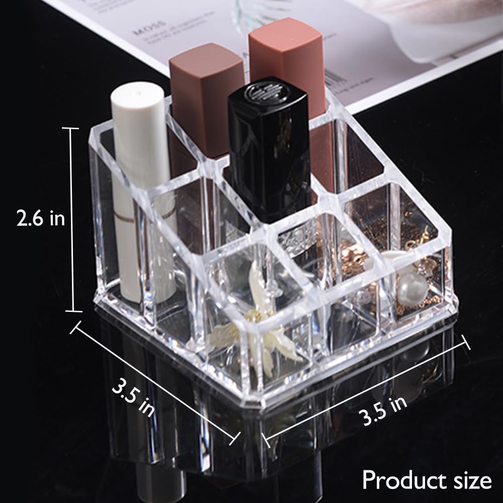 Organizador de labiales Ckoytals, vista lateral, bordes suaves para uso diario seguro.