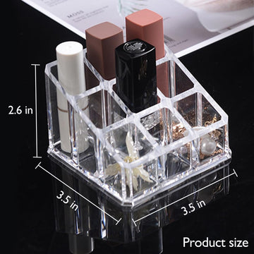 Organizador de labiales Ckoytals, vista lateral, bordes suaves para uso diario seguro.