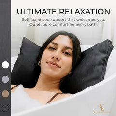 Claessonliving almohada de baño, soporte para espalda y hombros durante un baño relajante.
