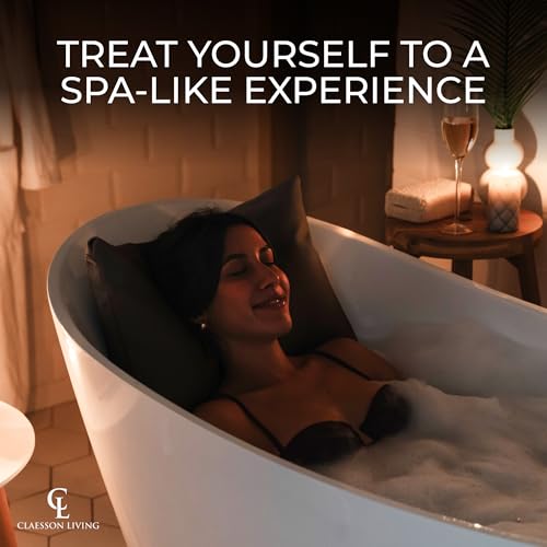 Claessonliving almohada de baño, perfecta para piscina y baño en casa.