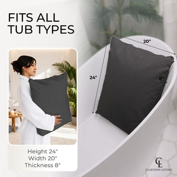 Claessonliving almohada de baño, ideal para uso doméstico en casa o spa.
