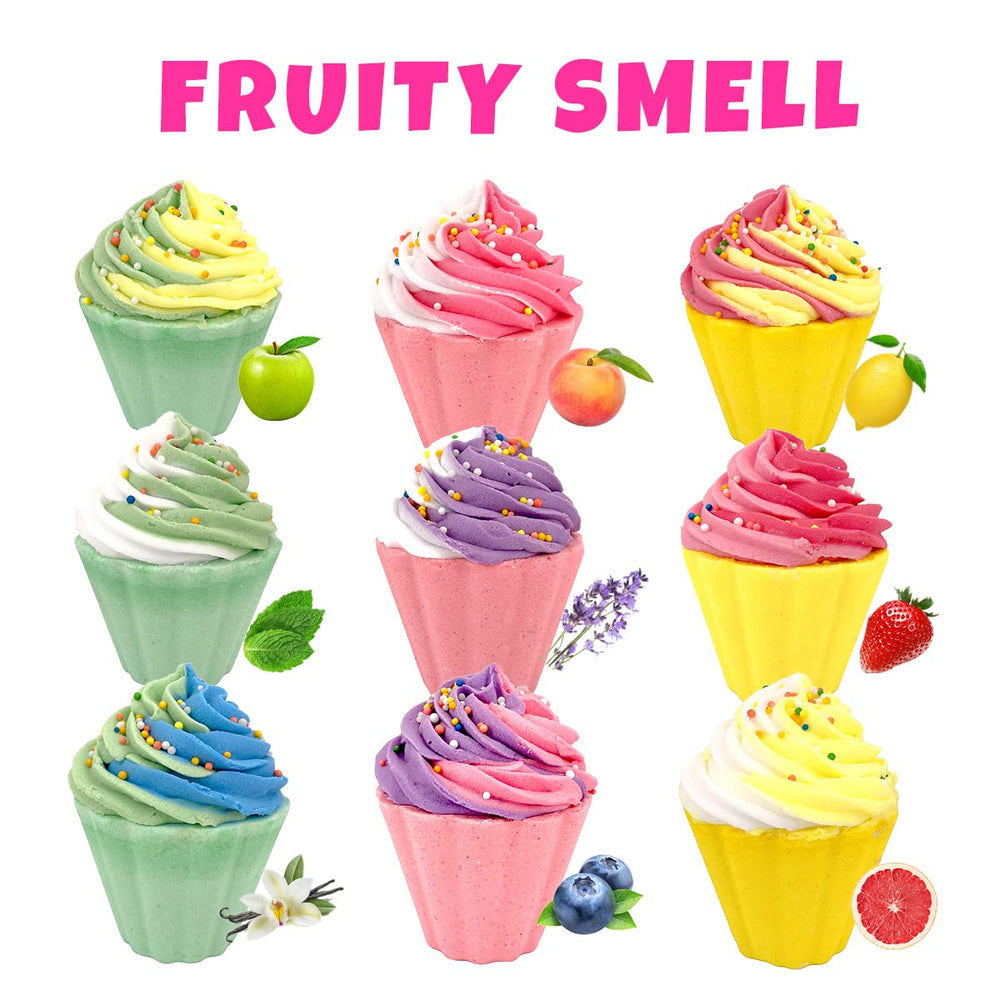 Bombe de bain en forme de gâteau pomme verte Clair et Frais, parfum frais pour enfant
