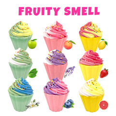 Bombe de bain en forme de gâteau pomme verte Clair et Frais, parfum frais pour enfant