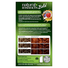 Crema de color cobre ocaso de Clairol Instintos Naturales, aplicación suave.