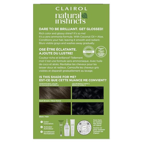 Clairol Natural Instincts crema coloración, muestra la aplicación suave y controlada