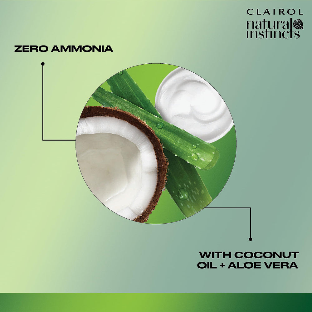Aceite de coco y aloe para cuidado durante el color.