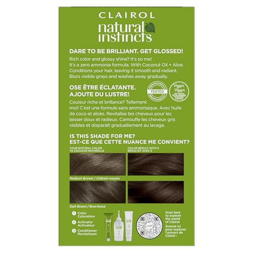 Kit de aplicación de Clairol Natural Instincts con todo lo necesario.
