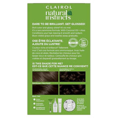 Clairol Natural Instincts demi-permanente, kit de aplicación crema color para tono uniforme.
