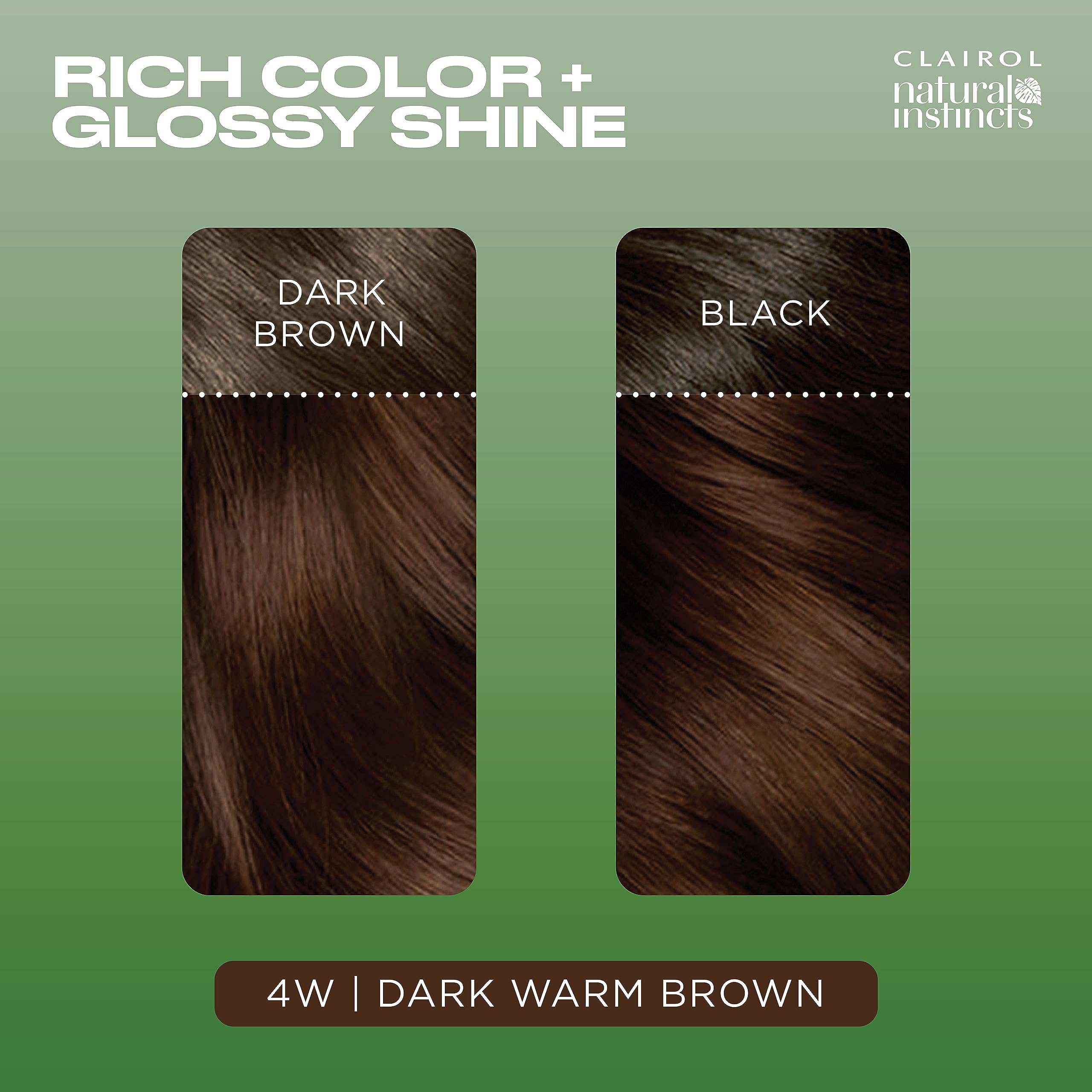Folleto de instrucciones de Clairol Natural Instincts para proceso sencillo.