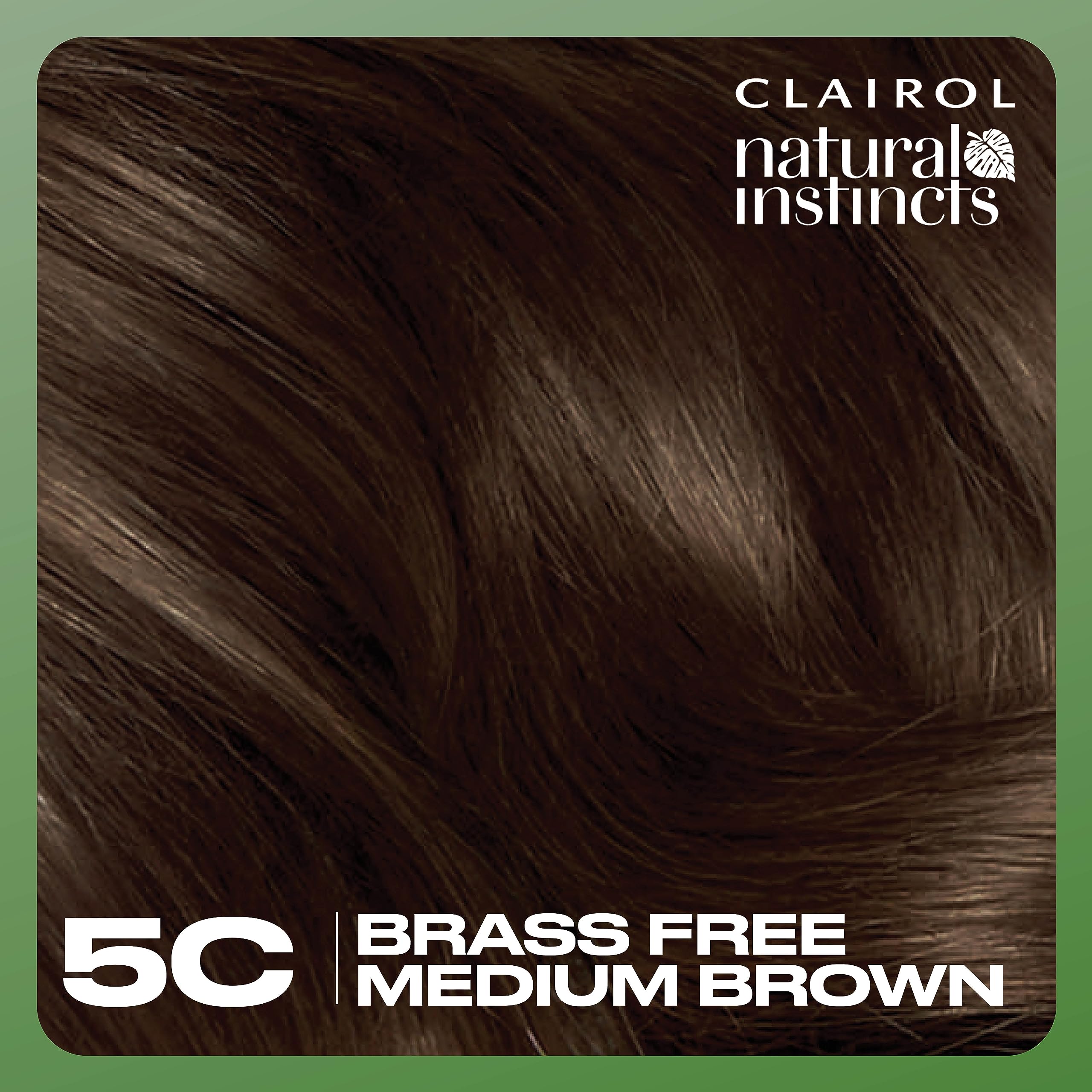Clairol Natural Instincts resultado con brillo intenso y natural.