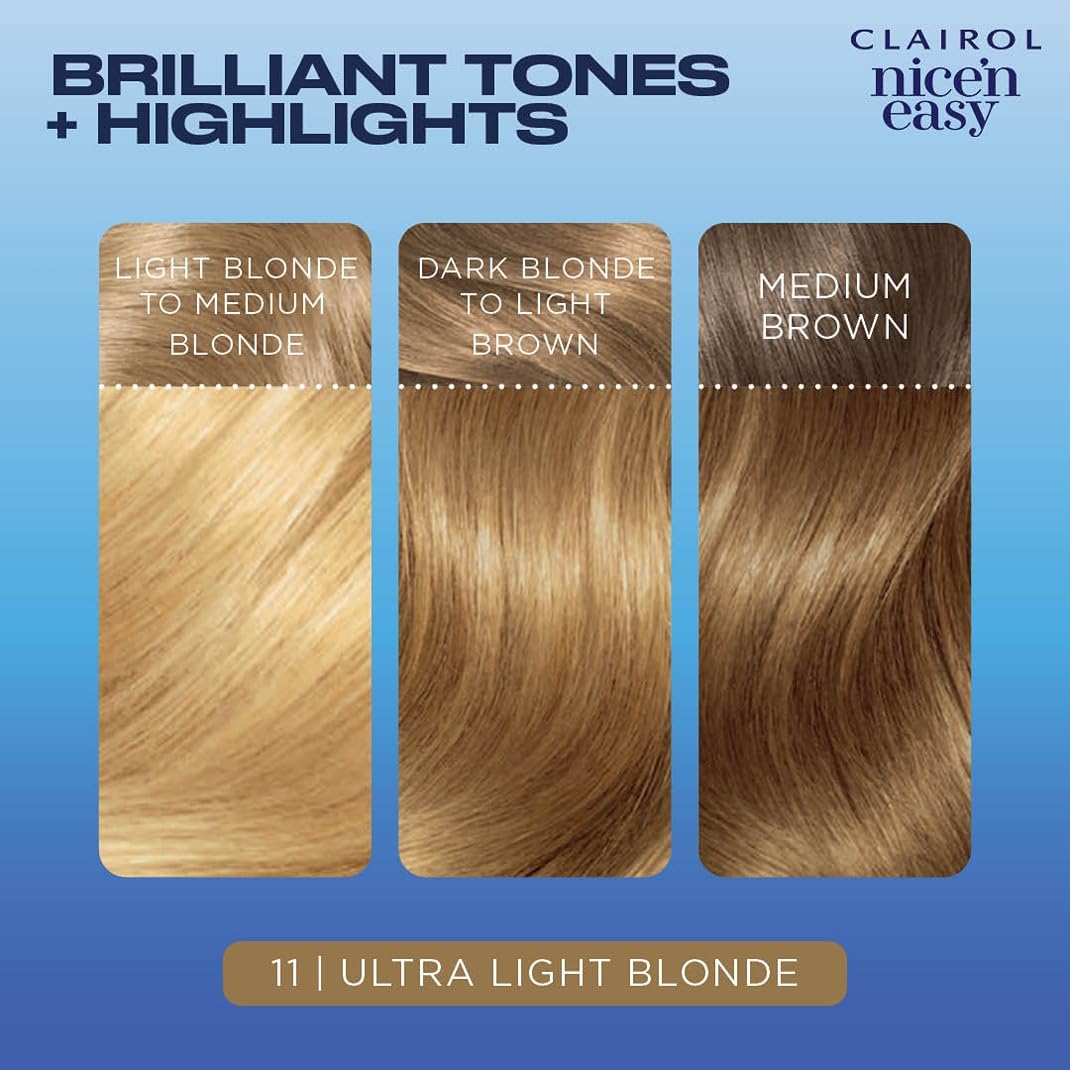 Clairol Nice'n Easy 11 Ultra Claro Rubio: activador de color para mezcla estable.