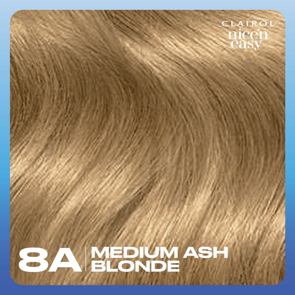 Clairol Nice'n Easy cabello-brillo-sedoso tras el color, sensación suave.