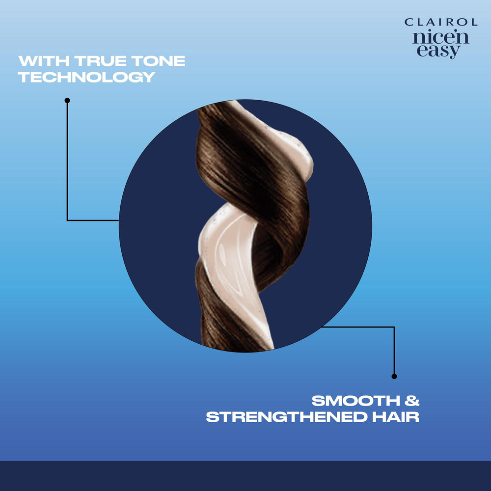 Clairol Nice'n Easy folleto de instrucciones para teñir paso a paso.