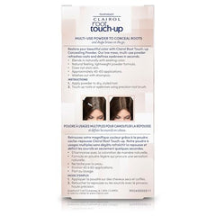 Clairol polvos de ocultación, raíces marrón oscuro, brocha integrada para aplicación precisa.