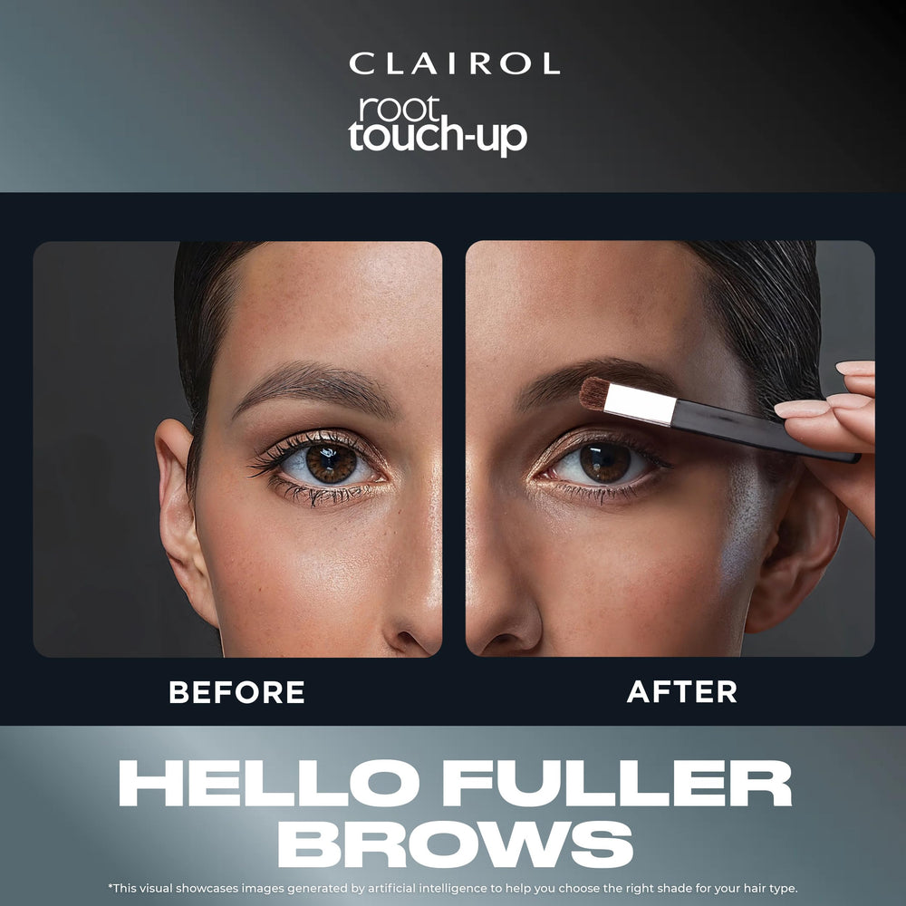 Clairol polvos para raíces marrón oscuro, definición suave de cejas.