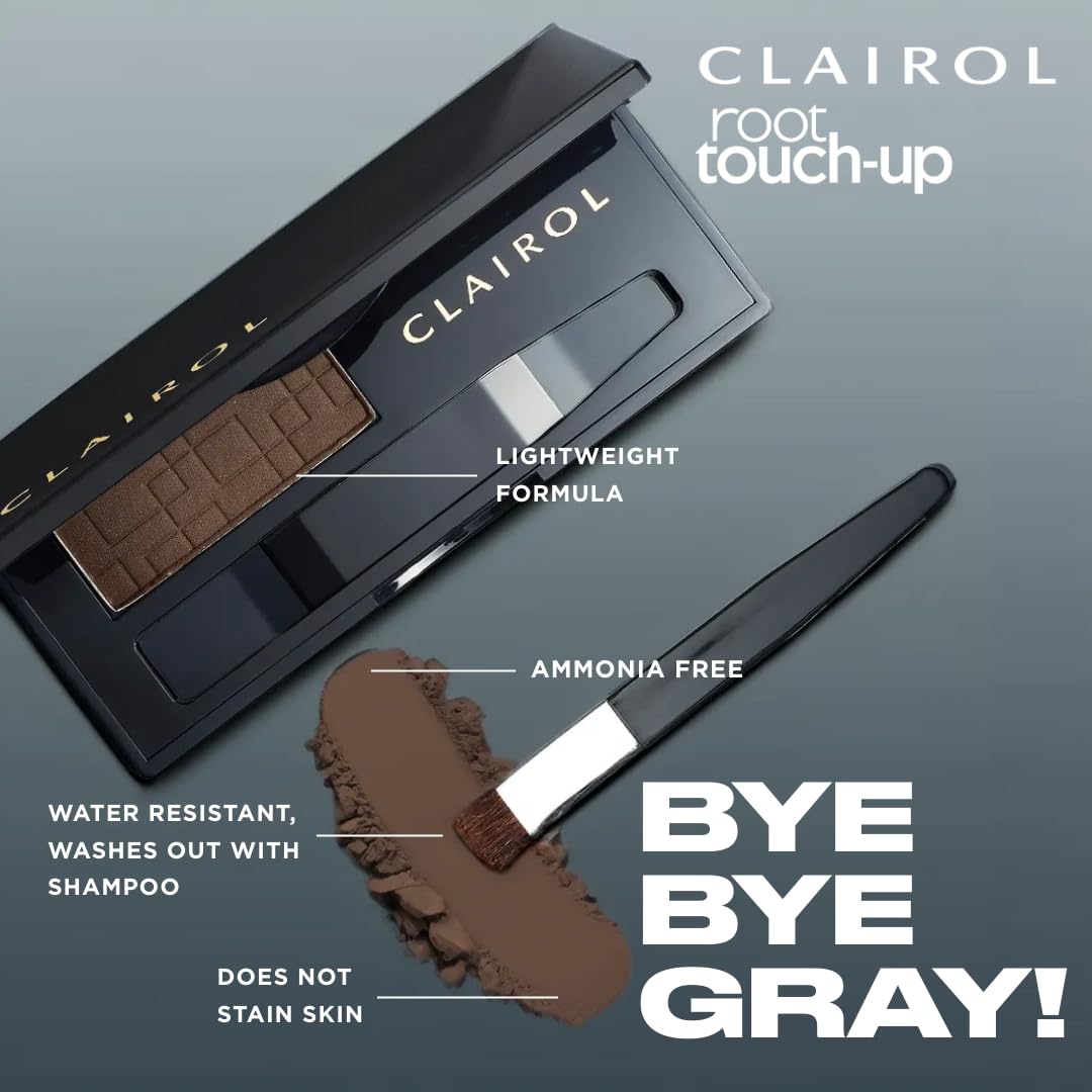 Clairol ocultación de raíces marrón oscuro, duración estimada para 40-60 usos.
