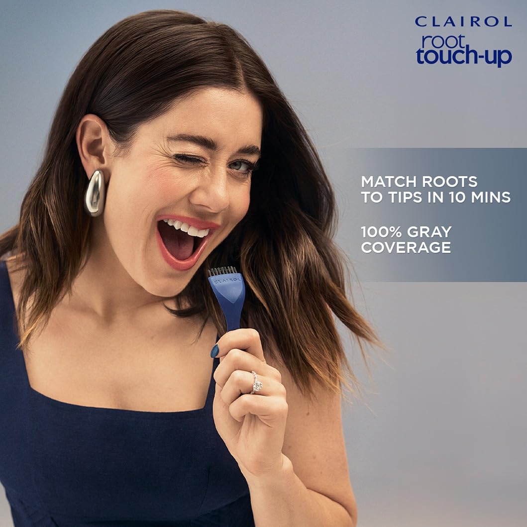 Clairol Retoque de Raíces: kit con pincel y cuenco para uso profesional en casa.
