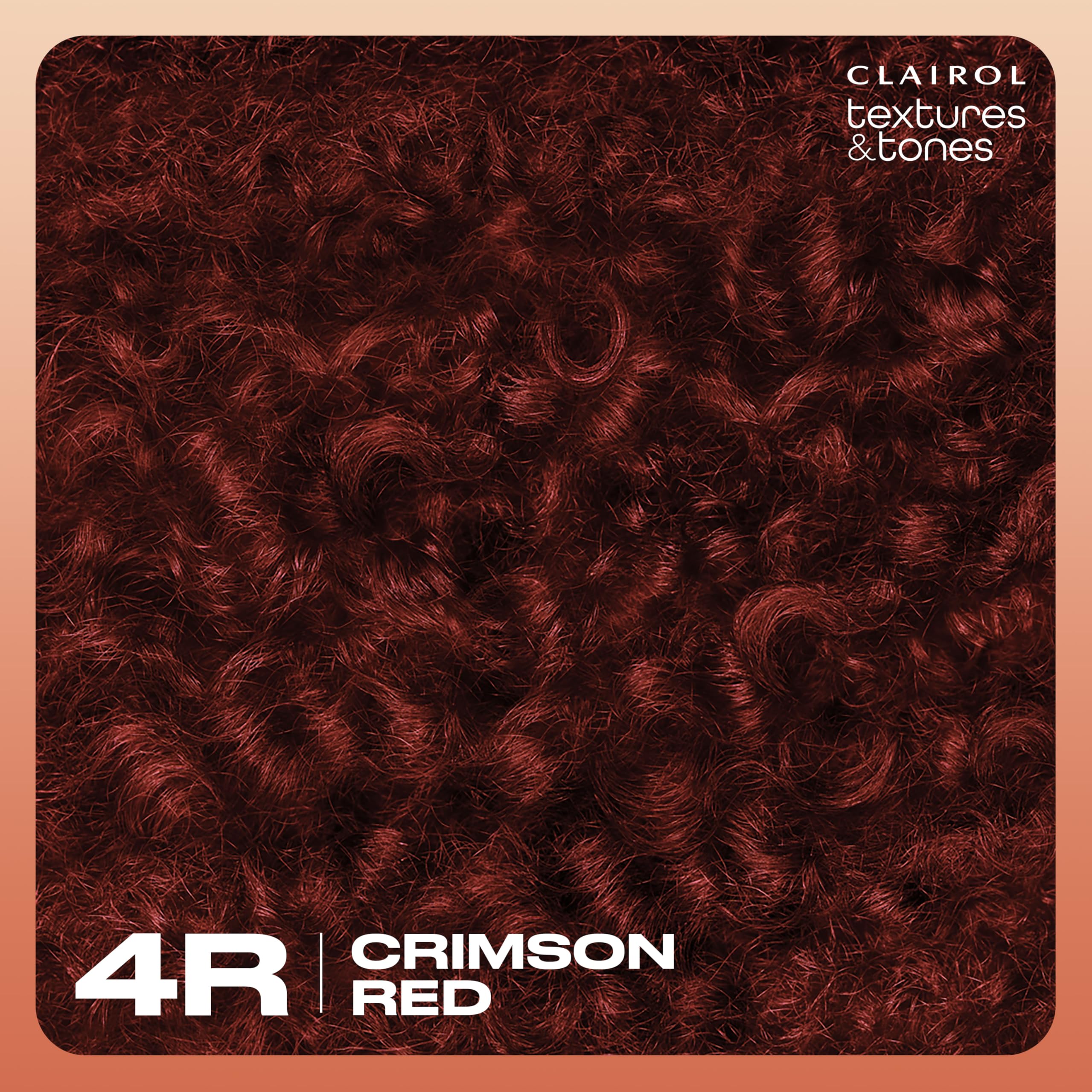 Definición y brillo del color Crimson Red con cuidado del cabello.