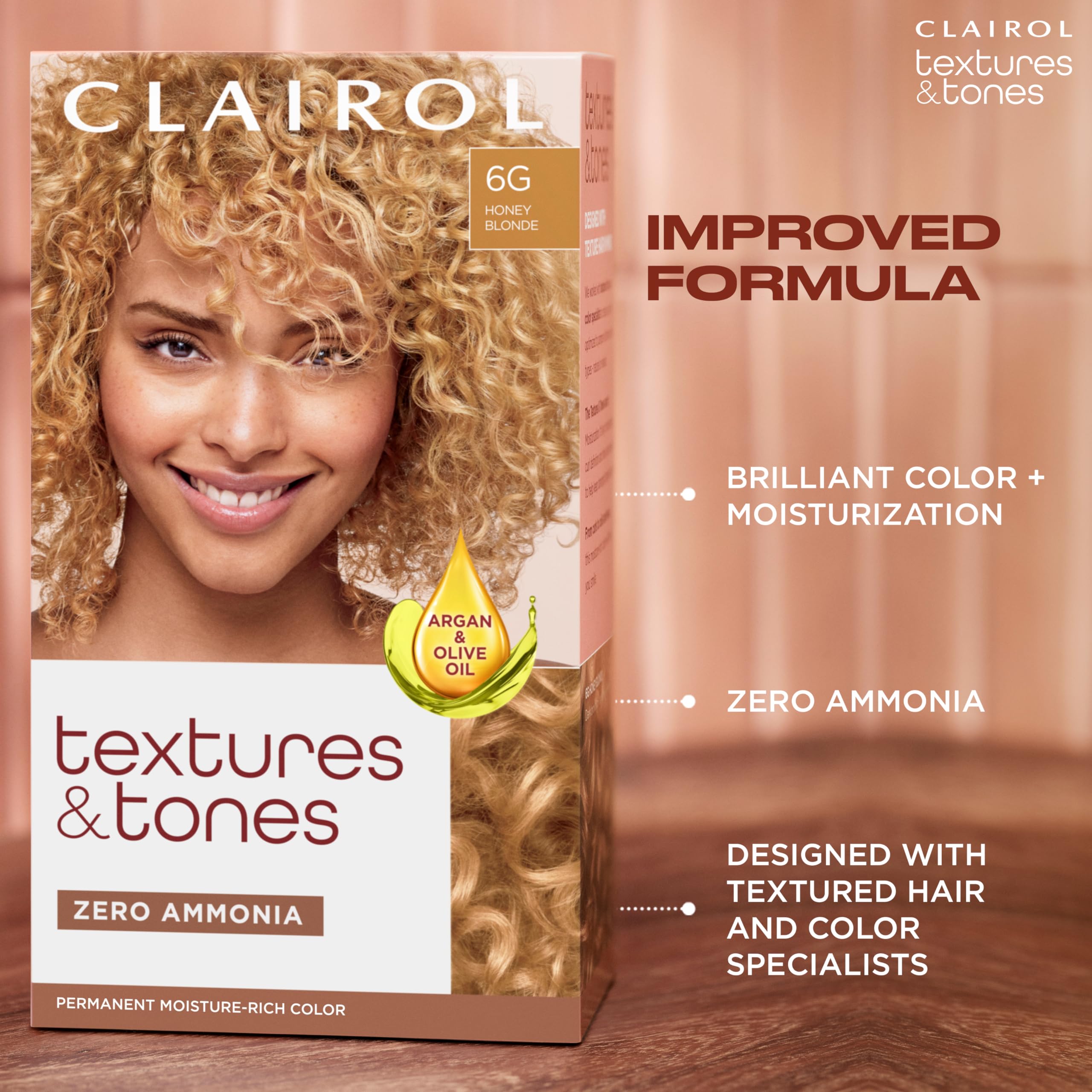 Clairol Textures & Tones detalle de textura en rizos