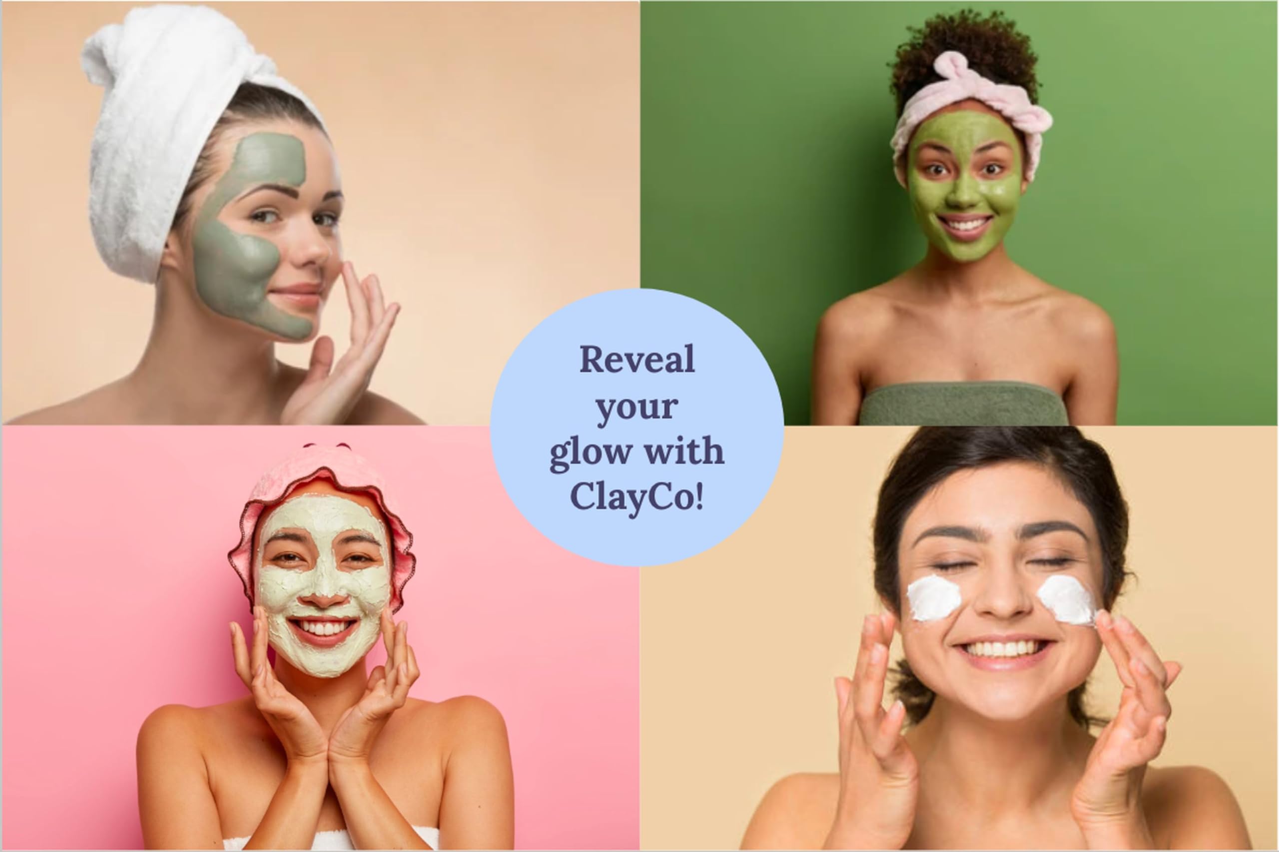 ClayCo! mascarilla arcilla 24k oro en unidad para brillo suave y luminosidad