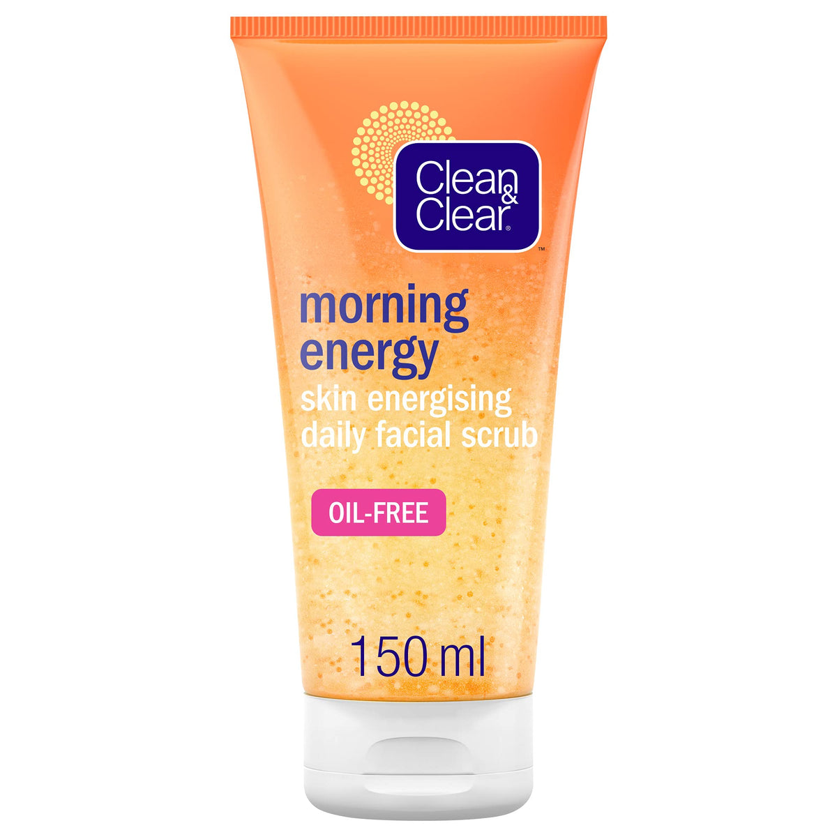 Clean & Clear energia matutina en bote, exfoliante suave para piel fresca.