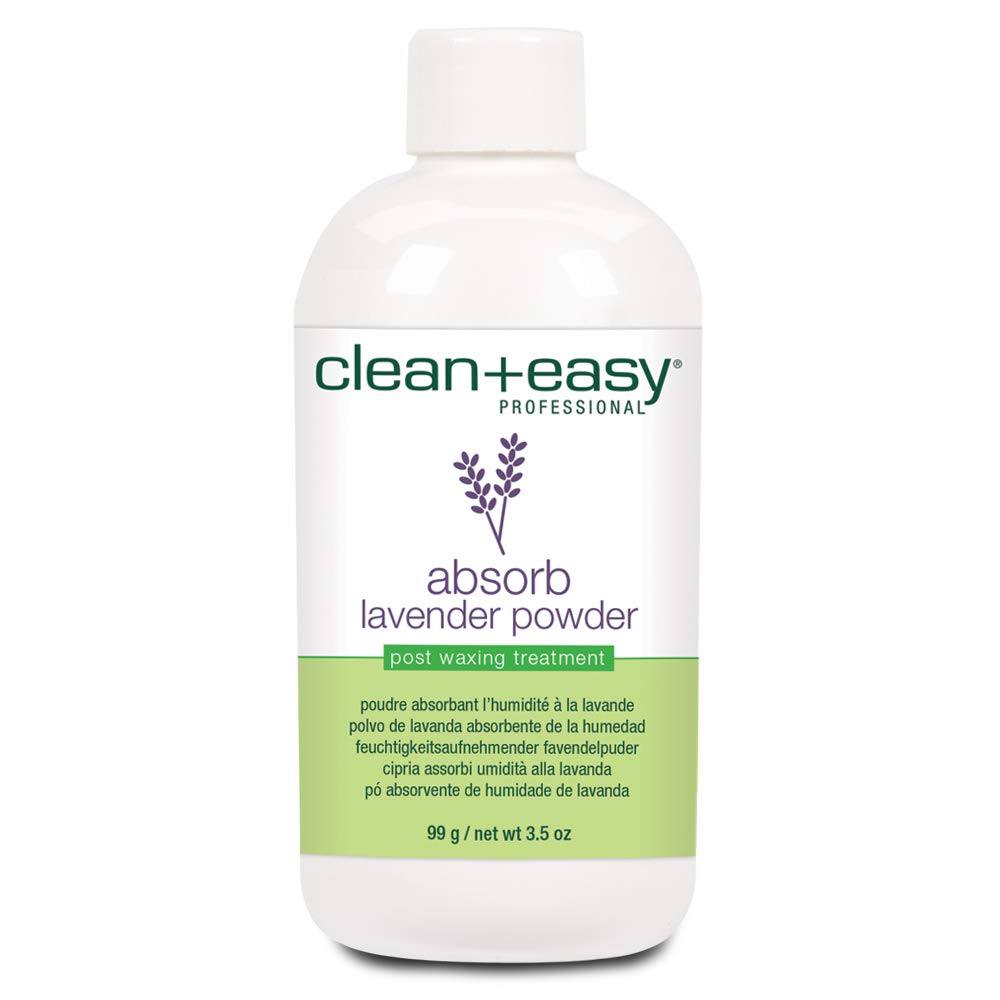 Polvo absorbente Clean + Easy para depilación con lavanda mantiene la piel seca