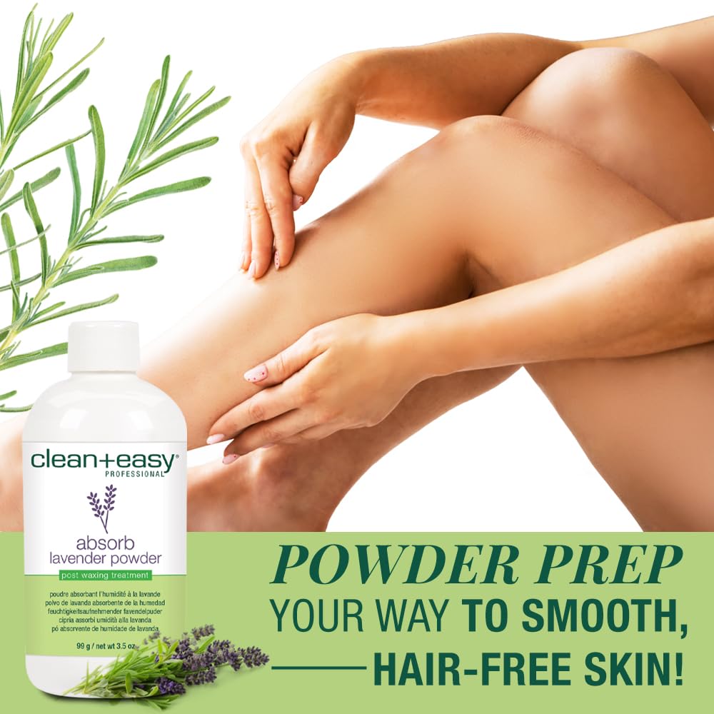 Polvo de lavanda Clean + Easy protege la piel durante la depilación