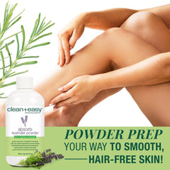 Polvo de lavanda Clean + Easy protege la piel durante la depilación