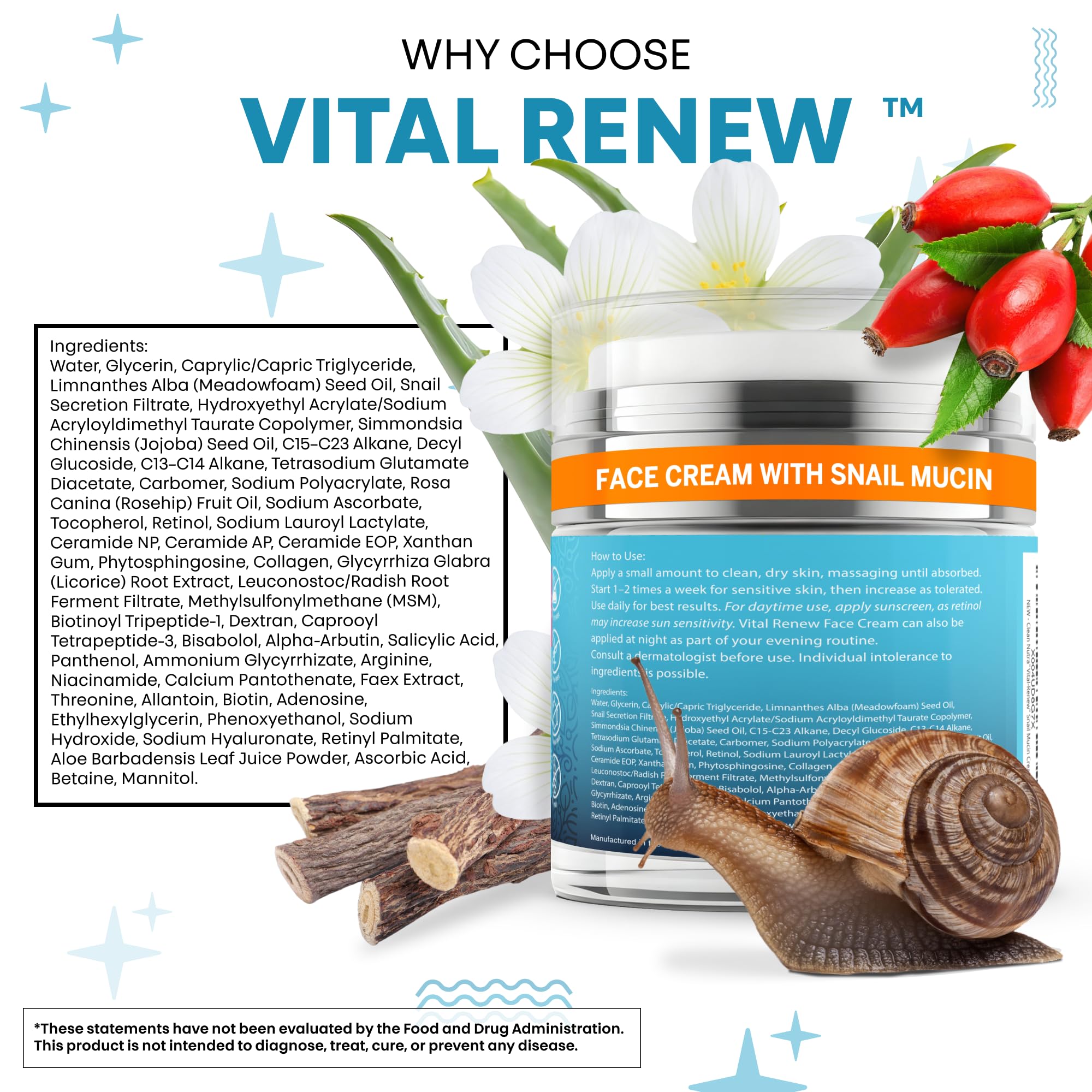 Hidratación profunda con ácido hialurónico en Vital Renew