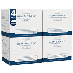 CLEAN SKIN CLUB Clean Towels XL: paquete de 200 toallitas faciales desechables para uso diario.
