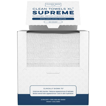 CLEAN SKIN CLUB Clean Towels XL Supreme, empaque frontal, conveniencia diaria