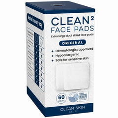 CLEAN SKIN CLUB Clean² Pads 2.0: empaque compacto para una rutina de limpieza rápida.