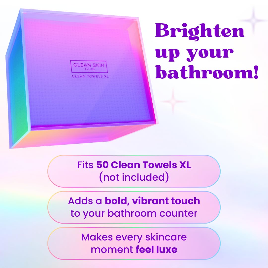CLEAN SKIN CLUB Prism Box XL, ouverture pratique pour accéder rapidement aux serviettes.