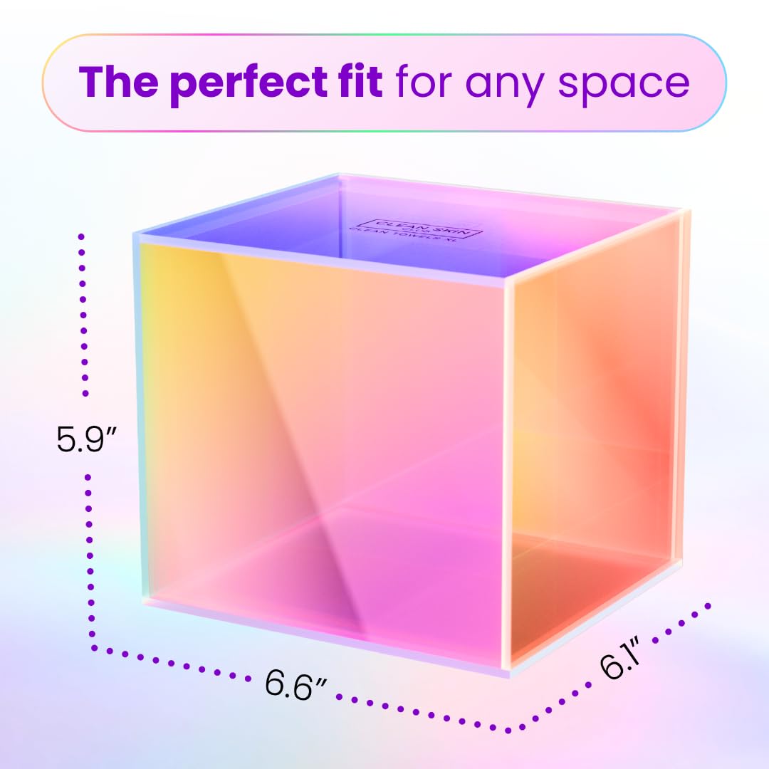 CLEAN SKIN CLUB Prism Box XL, rangement intérieur pour 50 serviettes jetables.