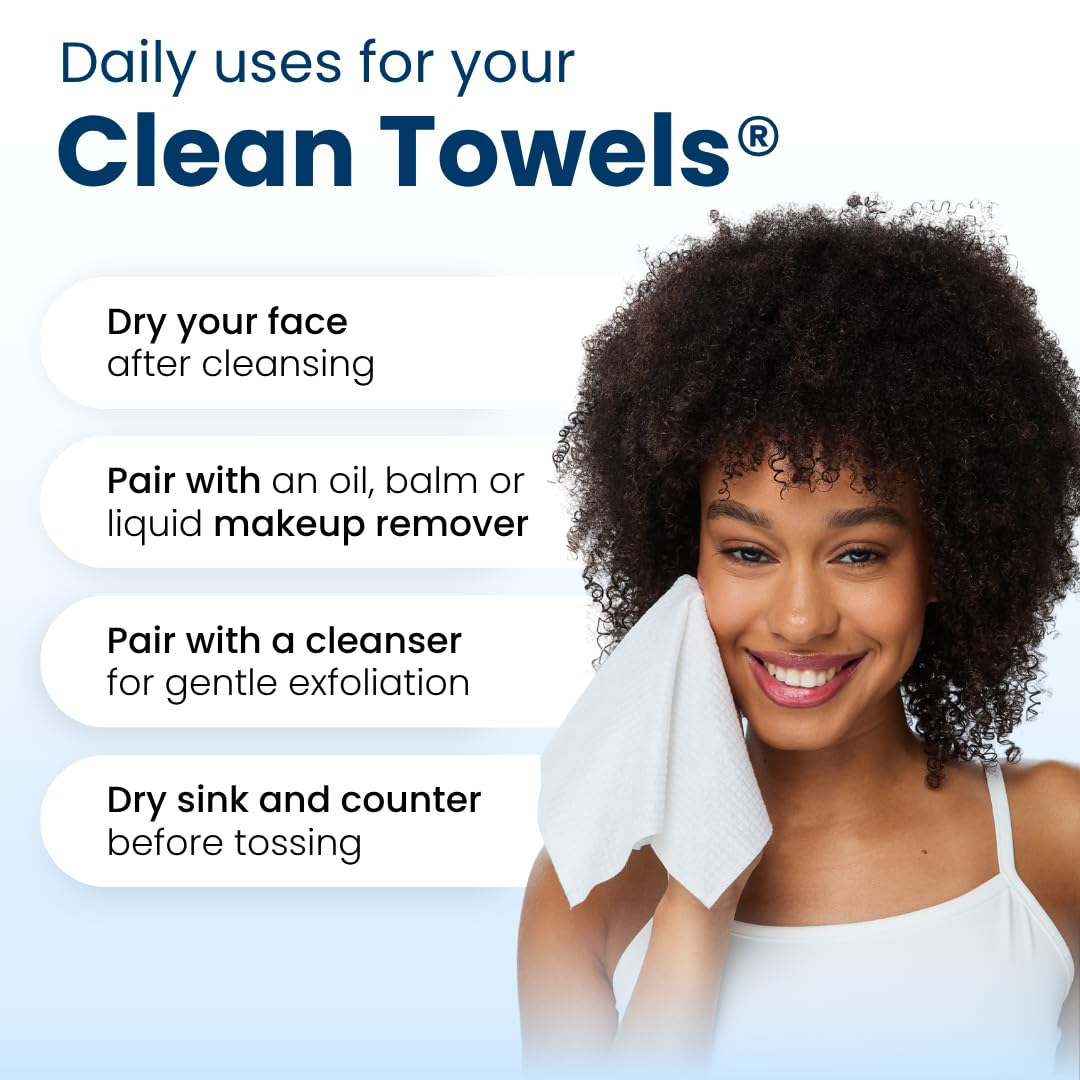 CLEAN SKIN CLUB Clean Towels XL veganas y libres de crueldad para el cuidado de la piel.