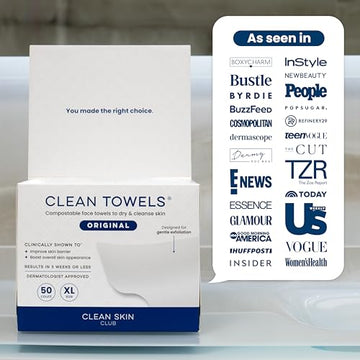 CLEAN SKIN CLUB Clean Towels XL: tolerancia dermatológica comprobada en pruebas clínicas.