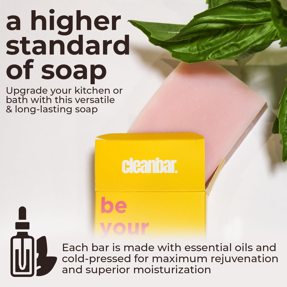 Barra Cleanbar uso en ducha para limpieza facial y corporal diaria