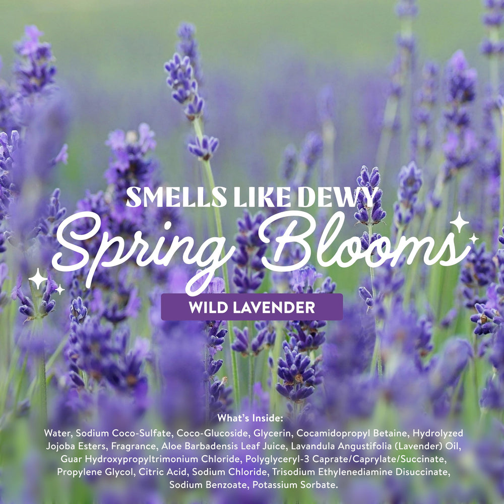 Aroma relajante de lavanda para un lavado placentero.