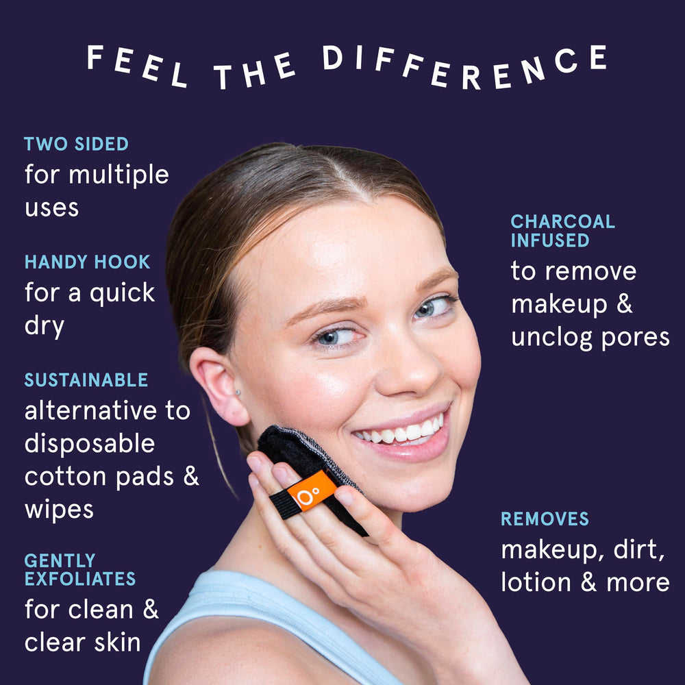 Lado suave de CleanLogic para desmaquillar sin frotar.