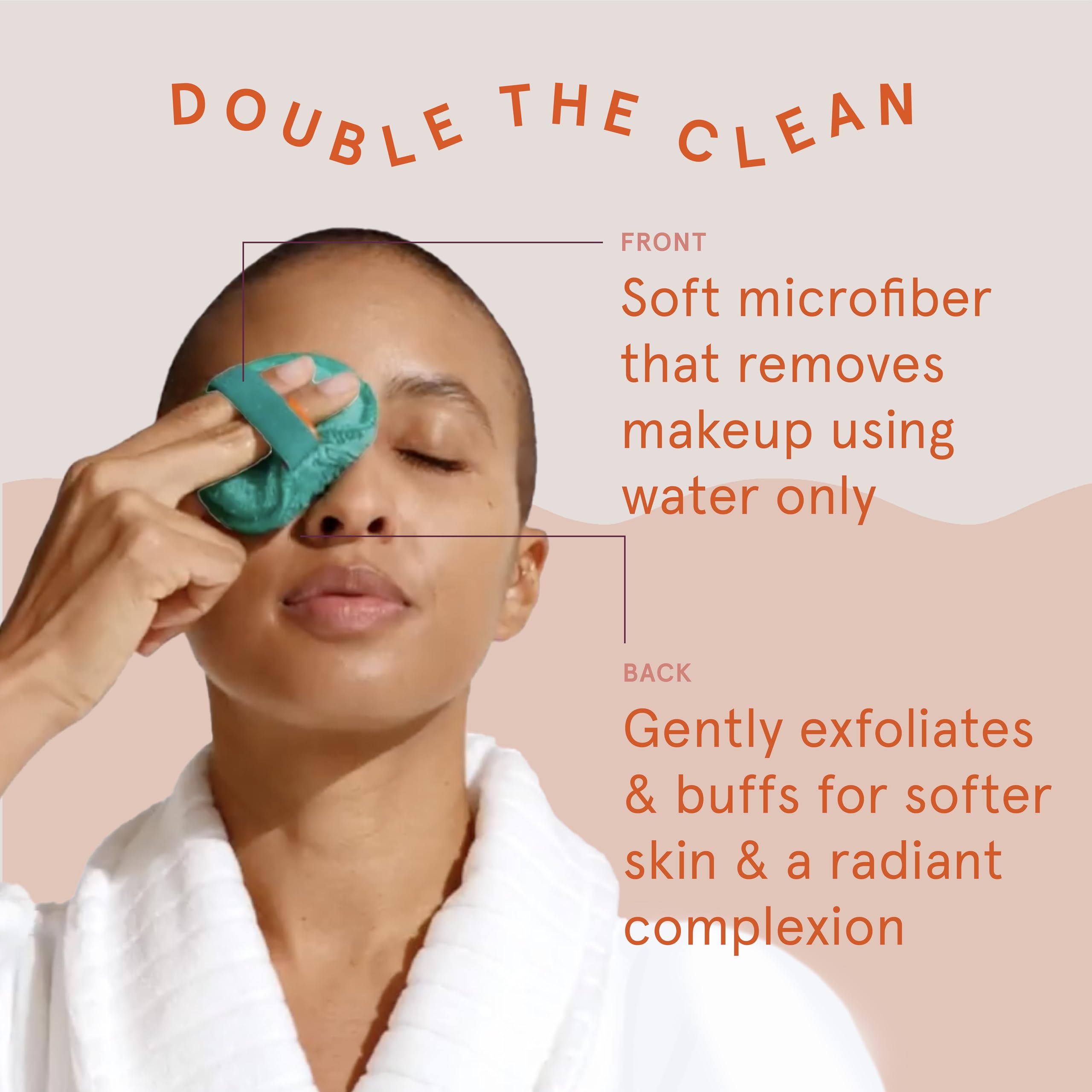 Limpieza suave con ambas caras de CleanLogic en cada uso